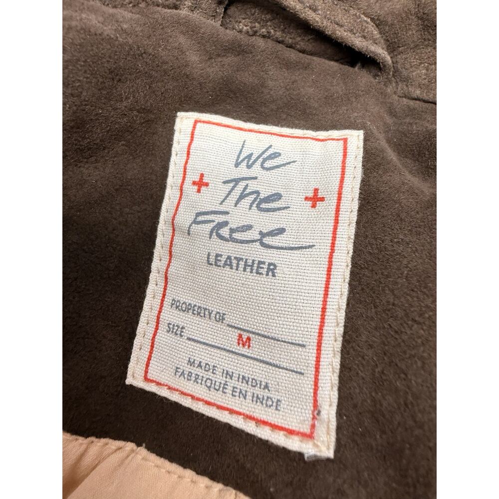 Free People x Yellowstone Suzy Goat Suede Leather Jacket Brown Medium LIMITED - Picture 15 of 16